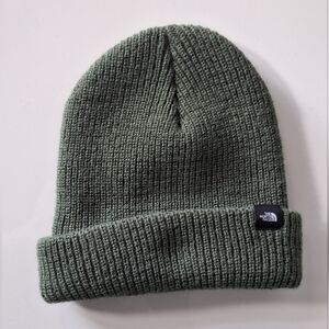 The North Face Olive Ribbed Knit Beanie Unisex Winter Hat
